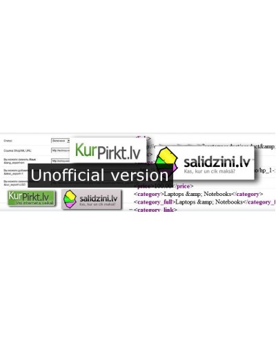 Modified ShopXML KurPirkt.lv Gudriem.lv Salidzini.lv XML
